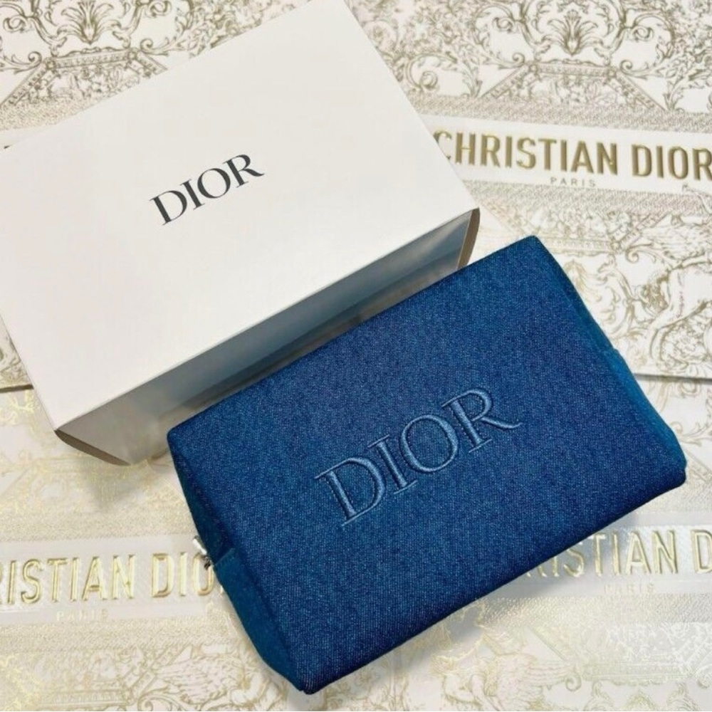 Dior Exclusive Denim Makeup Bag Limited Edition